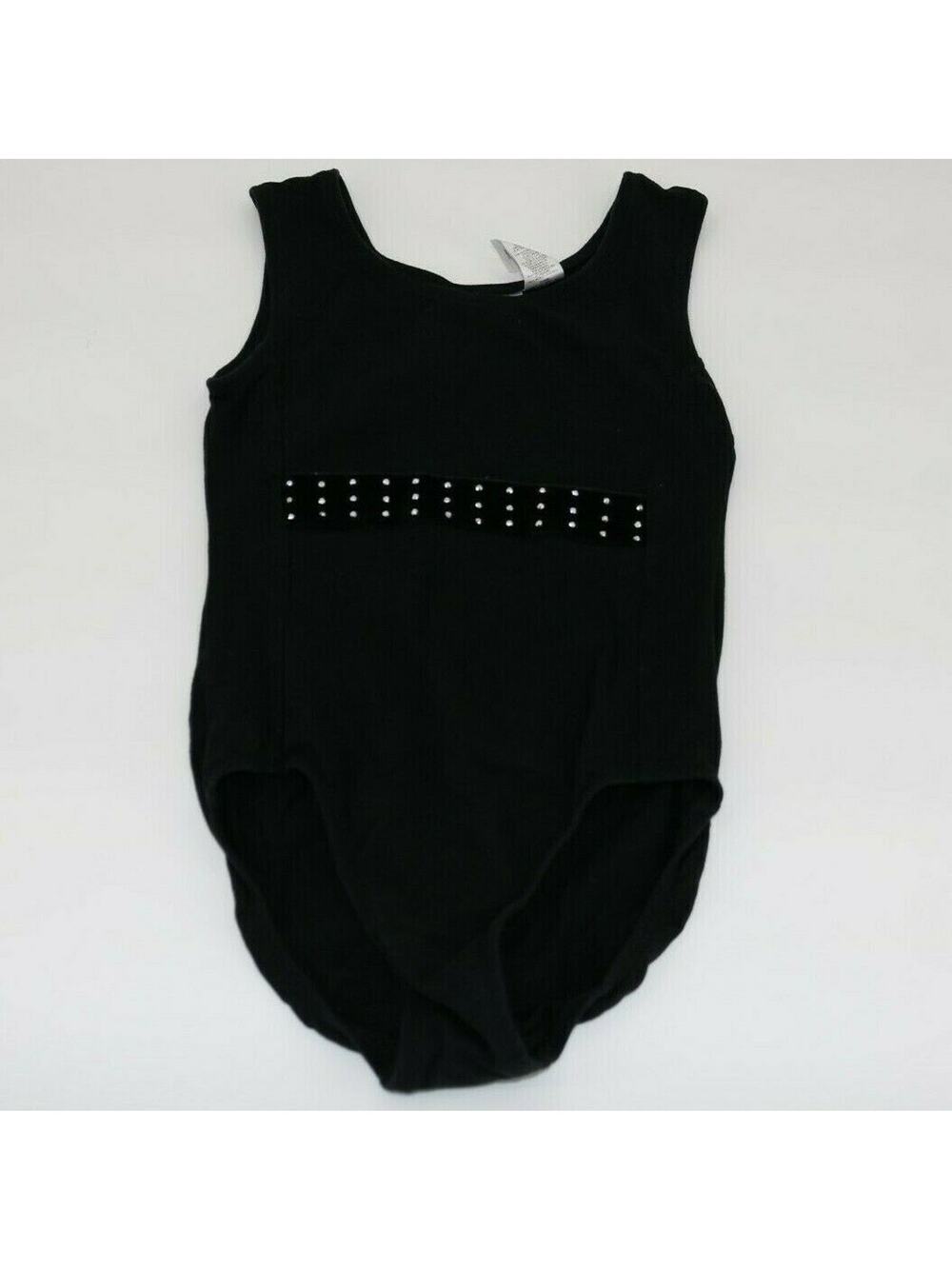 Danskin Freestyle Black Girls Leotard Gymnastics Dance Active Size Large